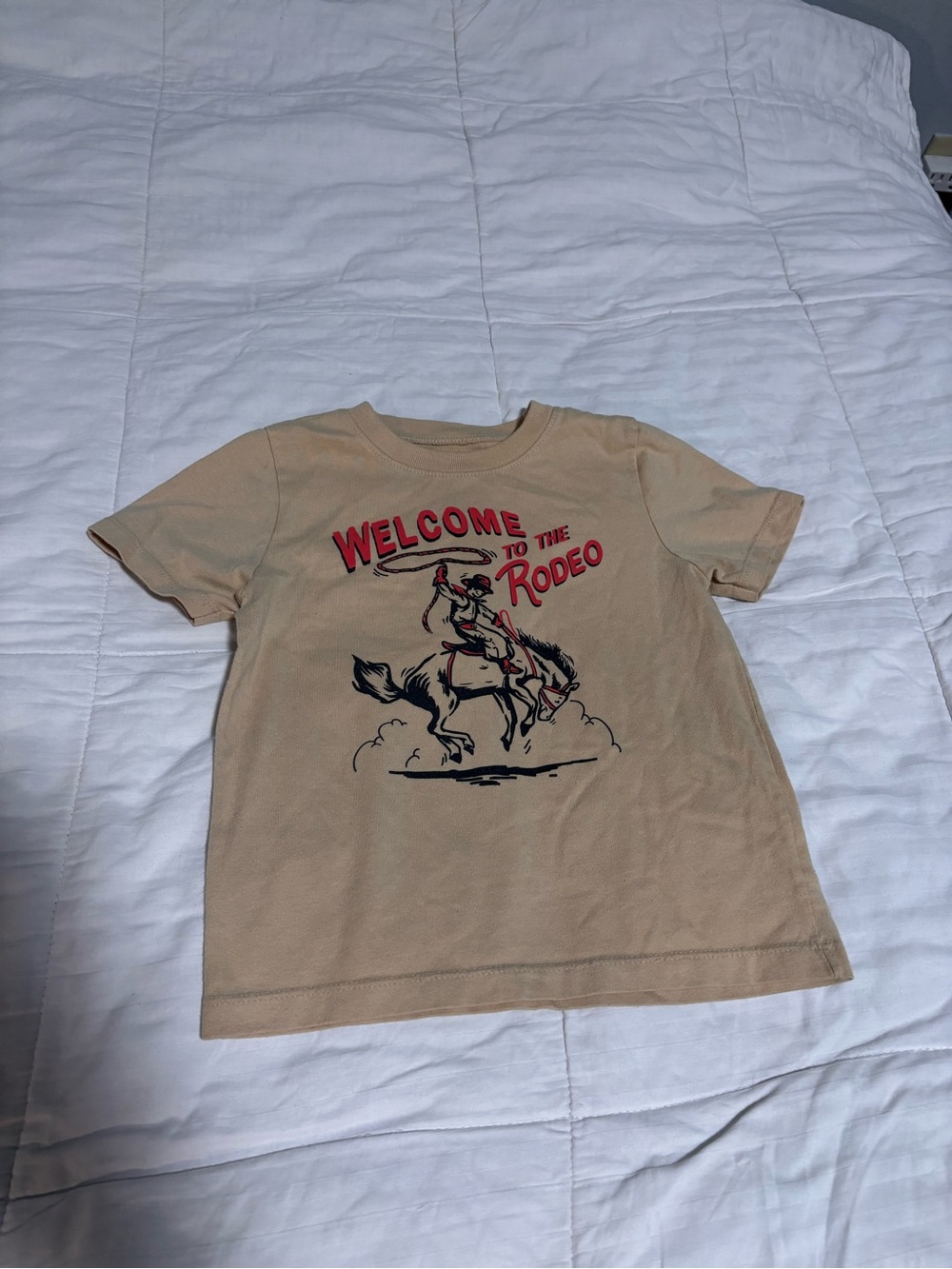 Kids 'Welcome to the Rodeo' Graphic Tee - Tan